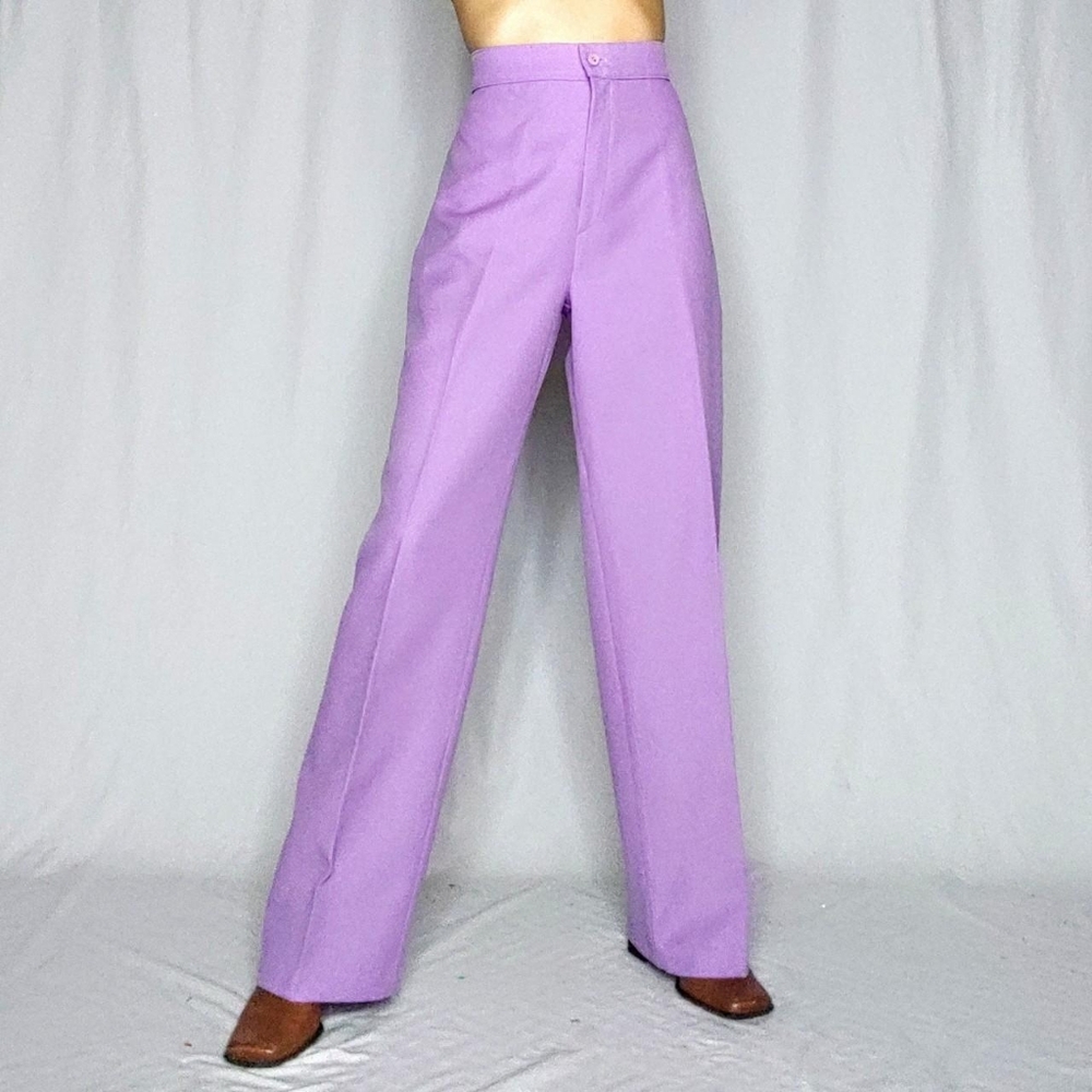 Vintage Lavender Straight-Leg Pants